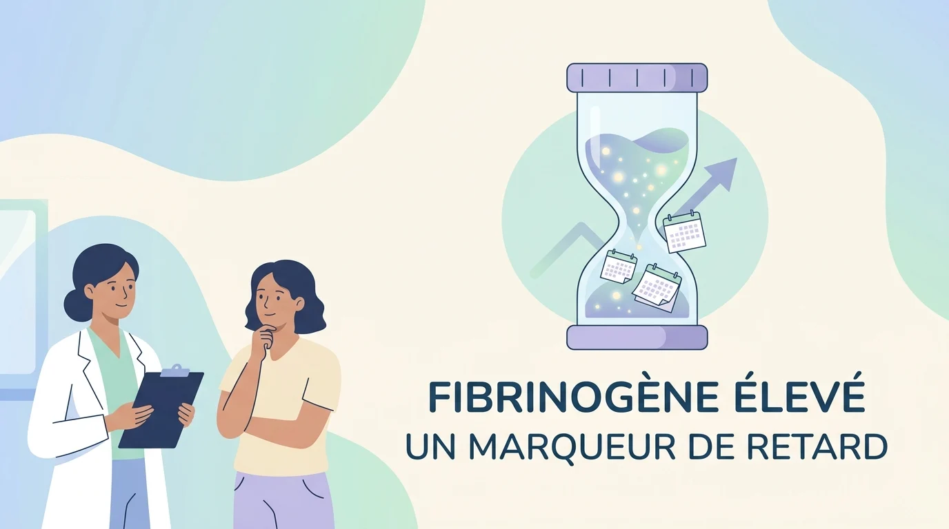 Bilan de coagulation montrant un fibrinogène élevé exprimé en grammes par litre