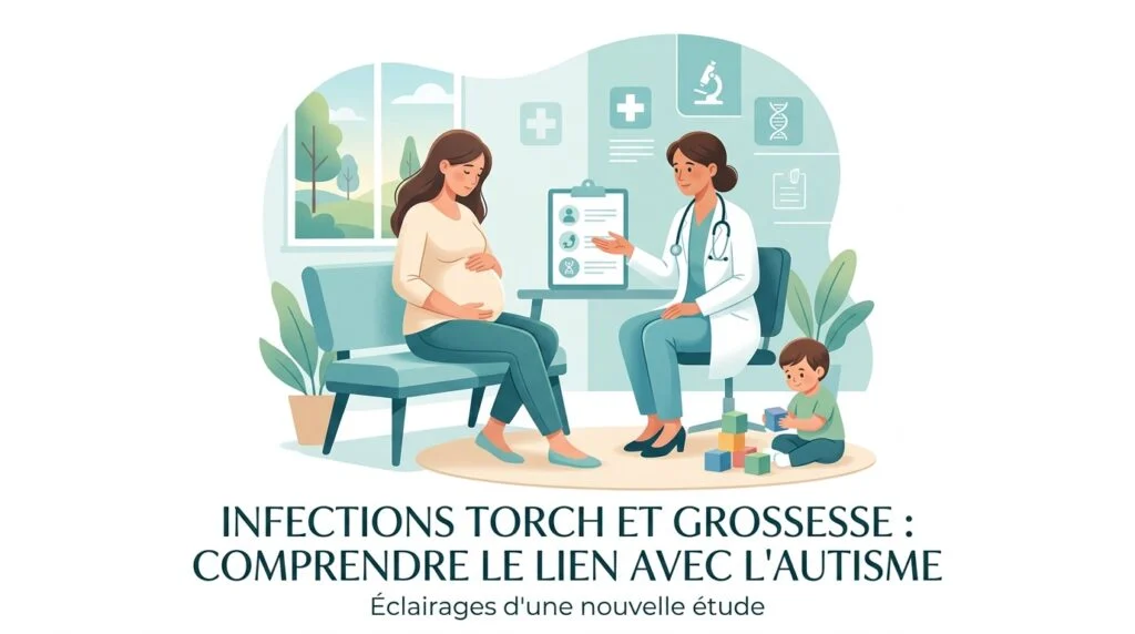 Femme enceinte consultant ses sérologies de grossesse pour dépister les infections TORCH avec une sage-femme