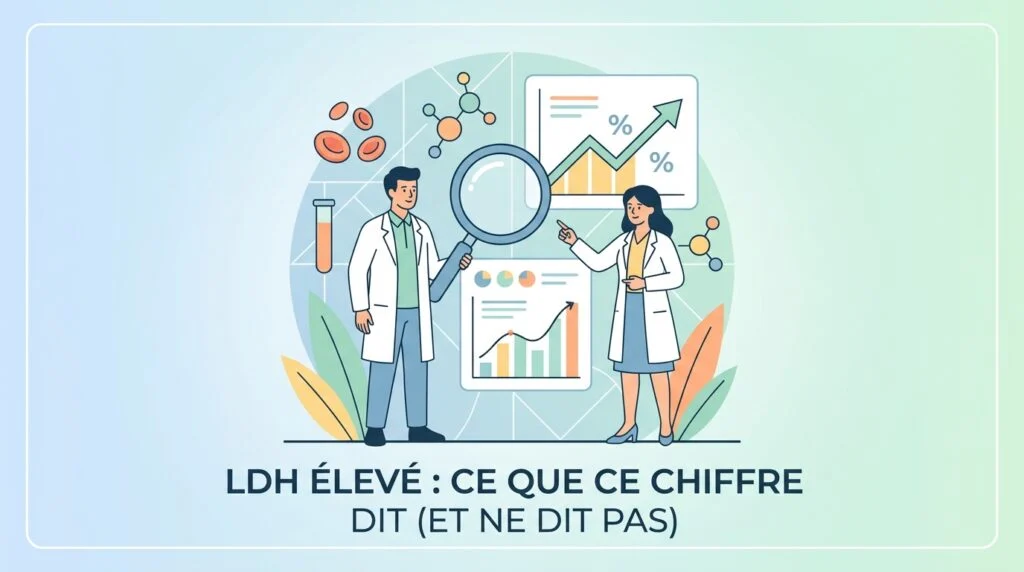 Compte rendu de prise de sang montrant un taux de LDH élevé