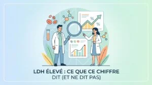 Compte rendu de prise de sang montrant un taux de LDH élevé
