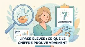 Compte rendu de prise de sang avec un taux de lipase élevée signalé