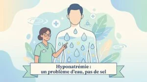 Ionogramme sanguin montrant un sodium bas, ou hyponatrémie