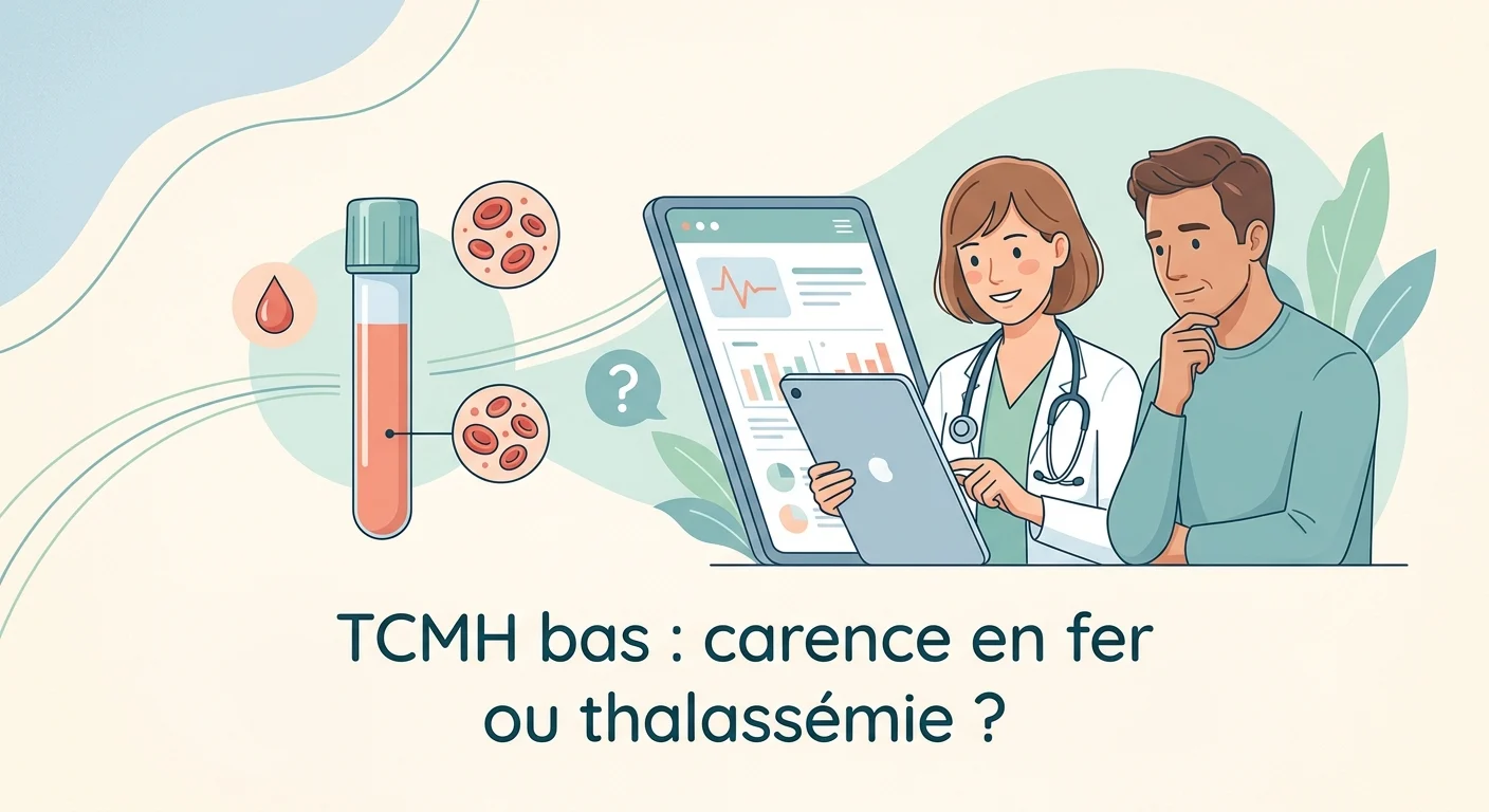 Numération formule sanguine avec une TCMH basse signalée