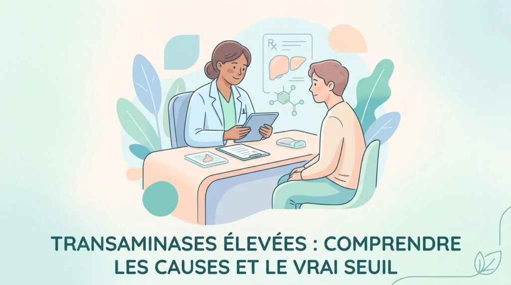 Prise de sang montrant des transaminases élevées ASAT et ALAT signalées