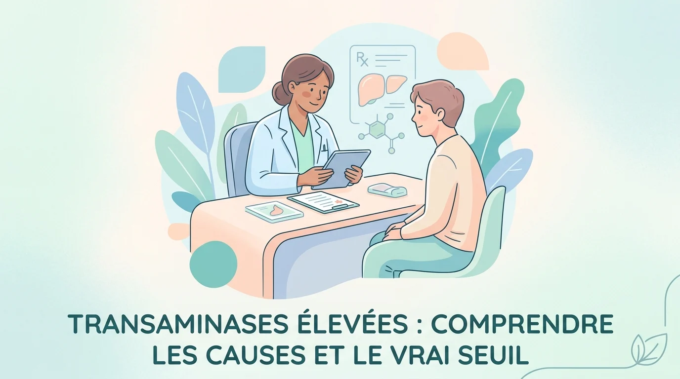 Prise de sang montrant des transaminases élevées ASAT et ALAT signalées