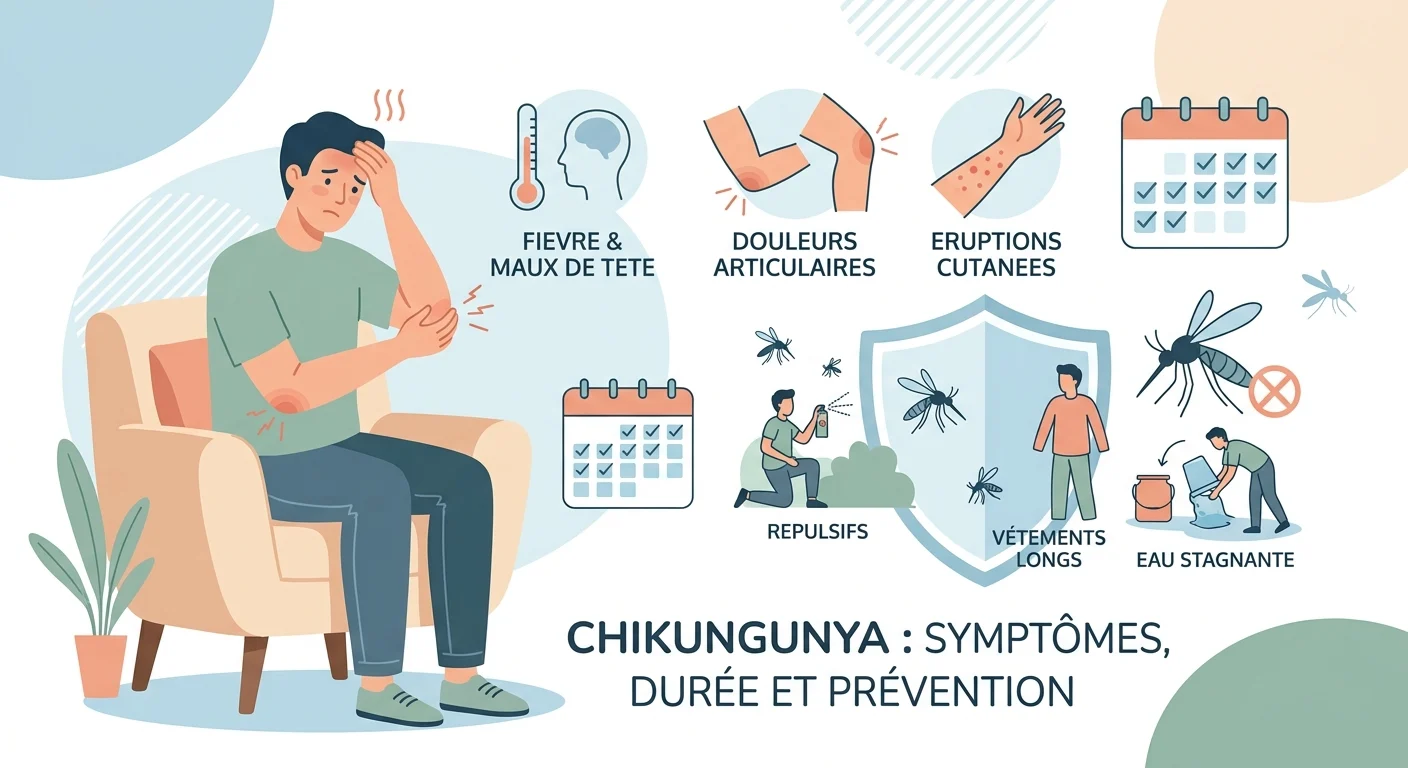 Chikungunya : moustique tigre posé sur la peau d'un bras