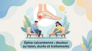 Personne se massant le talon douloureux à cause d'une épine calcanéenne