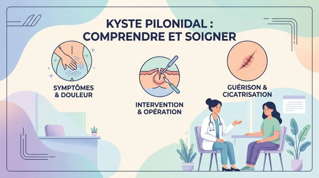 Kyste pilonidal : symptômes, opération et cicatrisation