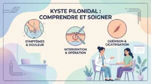 Chirurgien expliquant à un jeune patient le traitement d'un kyste pilonidal