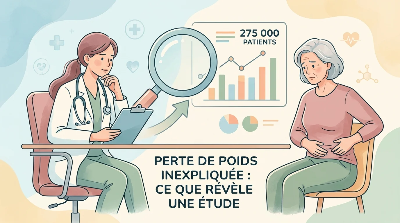 Prise de sang d'un patient en cabinet pour une perte de poids inexpliquée et l'évolution des analyses