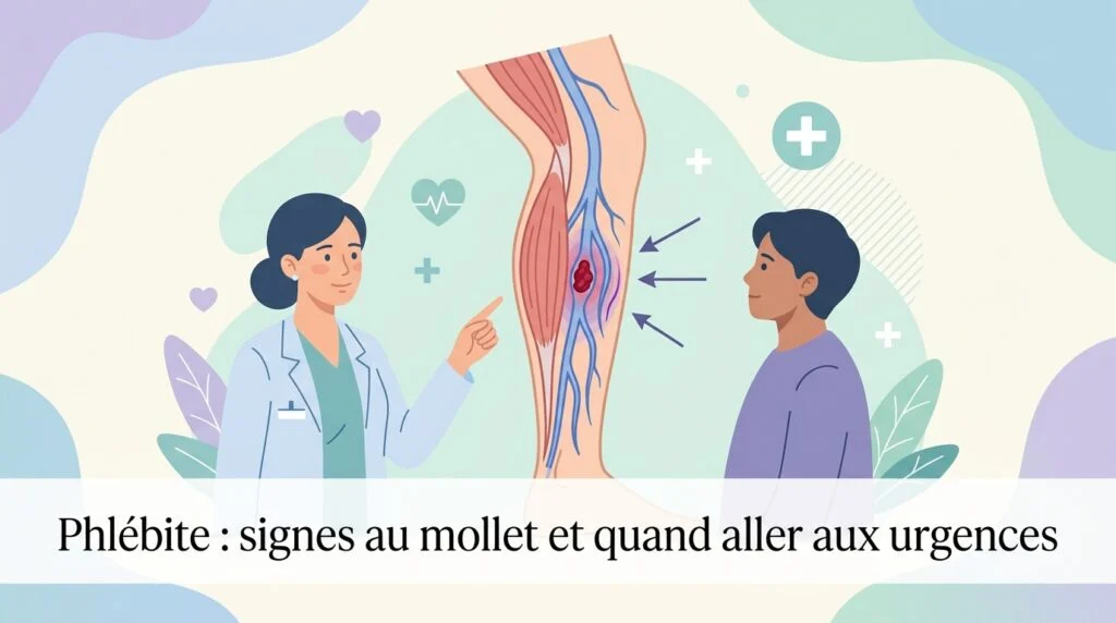 Phlébite : signes au mollet et quand aller aux urgences