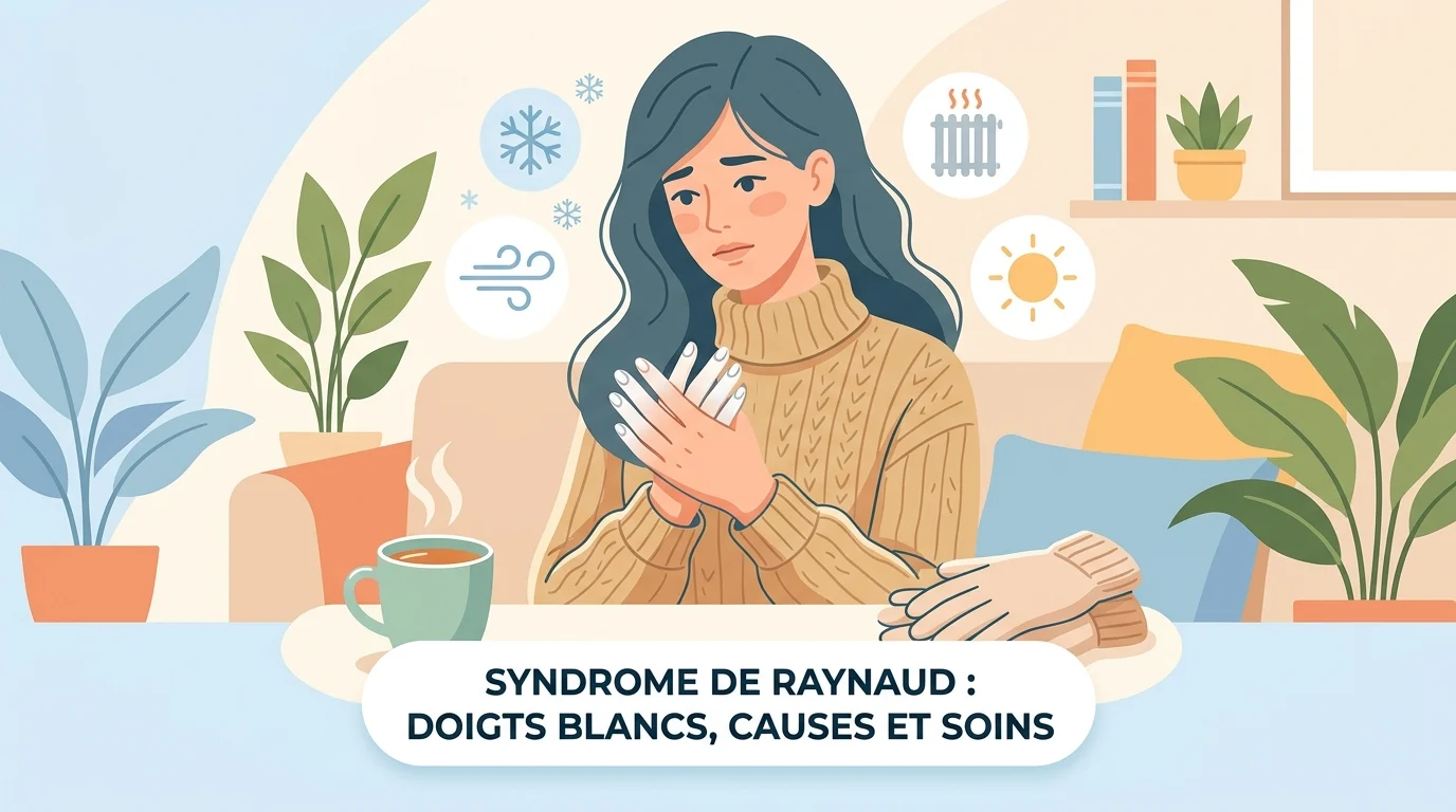 Syndrome de Raynaud : doigts blancs au froid, causes, examens et soins